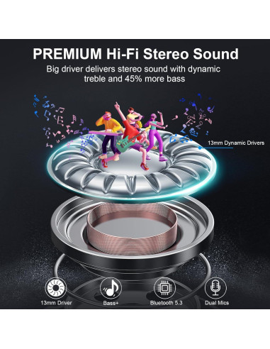 Auriculares Inalámbricos Motost J56 Bluetooth 5.3 48H IP7