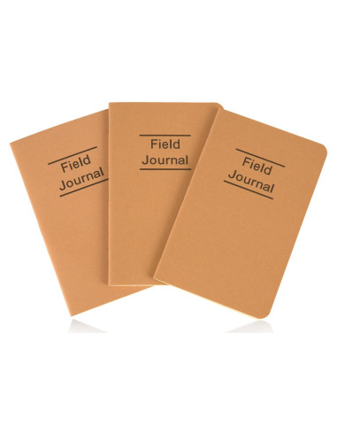 Diario de Campo GSM Brands - Paquete de 3 Cuadernos Kraft