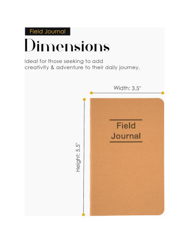 Diario de Campo GSM Brands - Paquete de 3 Cuadernos Kraft