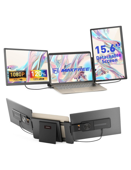 Maxfree S6 Extensor de Pantalla Triple 15.6" 1080P FHD
