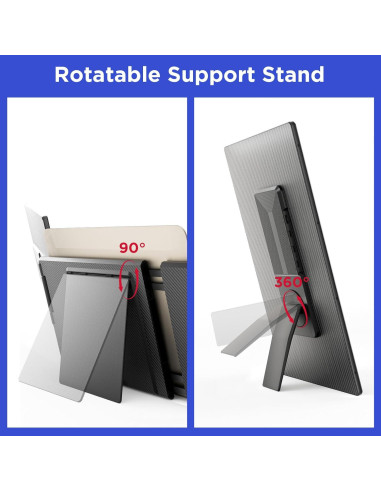 Maxfree S6 Extensor de Pantalla Triple 15.6" 1080P FHD