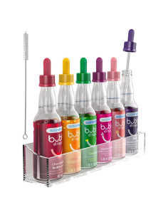 Gotero de Vidrio GALVANOX con Soporte Acrílico para 6 Botellas