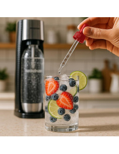 Gotero de Vidrio GALVANOX con Soporte Acrílico para 6 Botellas 2