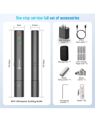 Cuchillo Cortador Ultrasónico Kniceo KH1 30W 50 Cuchillas