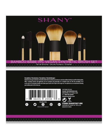 Conjunto de Brochas de Maquillaje SHANY - 7 Piezas Veganas