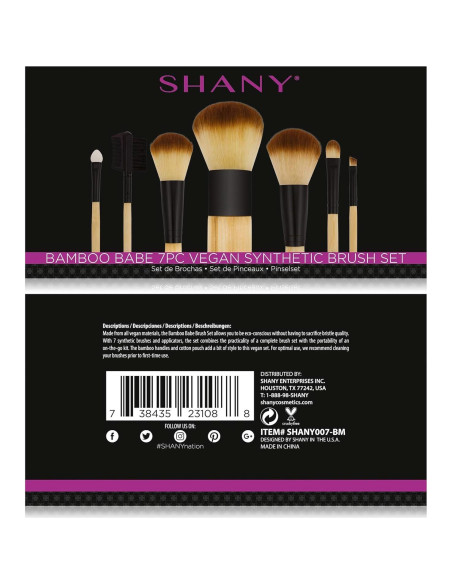 Conjunto de Brochas de Maquillaje SHANY - 7 Piezas Veganas