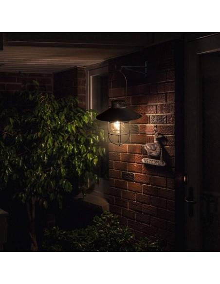 Lámpara Solar Colgante Pearlstar Negra LED Edison 21.5x21.5cm Lámpara Solar Colgante Pearlstar Negra LED Edison 21.5x21.5cm