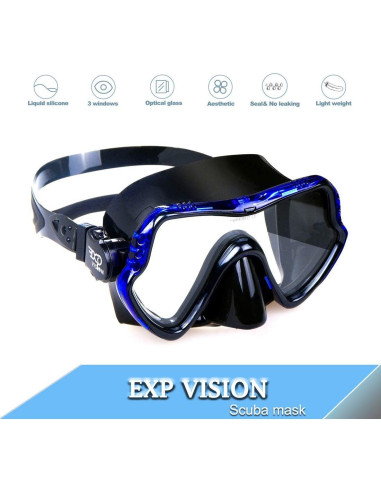 Máscara de Buceo Snorkel EXP VISION EX-1500 Azul 180