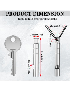 Silbato de Emergencia Heclia de Titanio 120dB - Paquete de 3 2