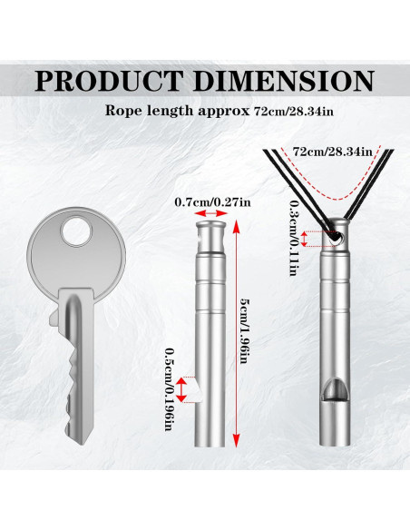 Silbato de Emergencia Heclia de Titanio 120dB - Paquete de 3