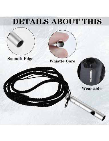 Silbato de Emergencia Heclia de Titanio 120dB - Paquete de 3