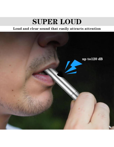 Silbato de Emergencia Heclia de Titanio 120dB - Paquete de 3