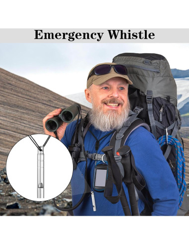 Silbato de Emergencia Heclia de Titanio 120dB - Paquete de 3