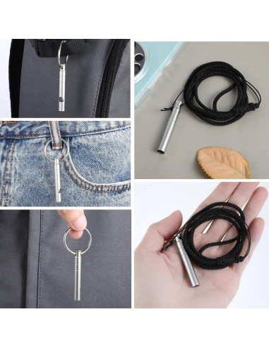 Silbato de Emergencia Heclia de Titanio 120dB - Paquete de 3