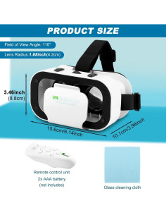 Auriculares VR Quixleen 3D para Teléfonos 4.7-6" con Control Remoto 2