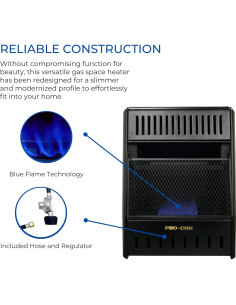 Calefactor a Gas Propano ProCom ML100TBAHR 10000 BTU Negro 2