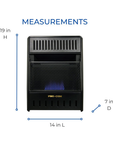 Calefactor a Gas Propano ProCom ML100TBAHR 10000 BTU Negro