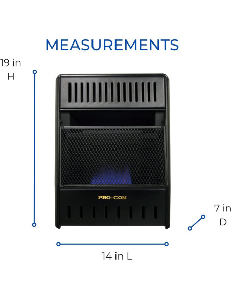 Calefactor a Gas Propano ProCom ML100TBAHR 10000 BTU Negro