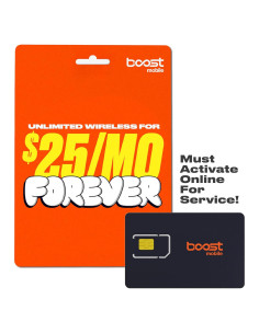 Kit SIM Boost Mobile | Plan Ilimitado $25/mes | Llamadas y Datos