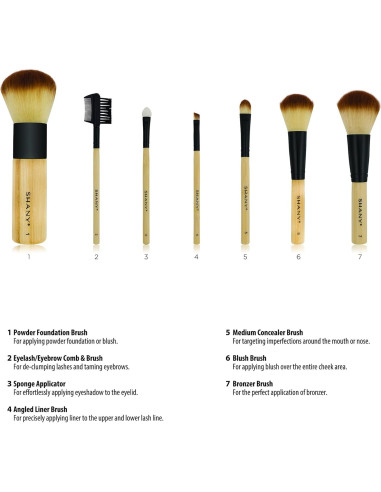 Conjunto de Brochas de Maquillaje SHANY - 7 Piezas Veganas