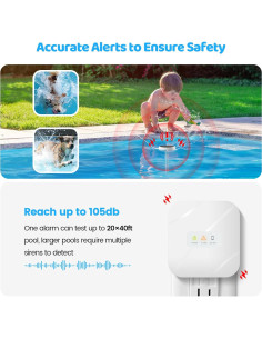 Alarma de Piscina Solar Briidea MK-161 con Detección Precisa 2