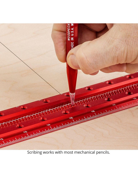 Escuadra T de Precisión Woodpeckers 60 cm con Guías de Marcado