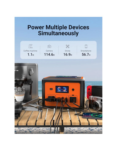 Generador Solar Portátil Tiexei PT01 665.6Wh 1800W UPS Bluetooth