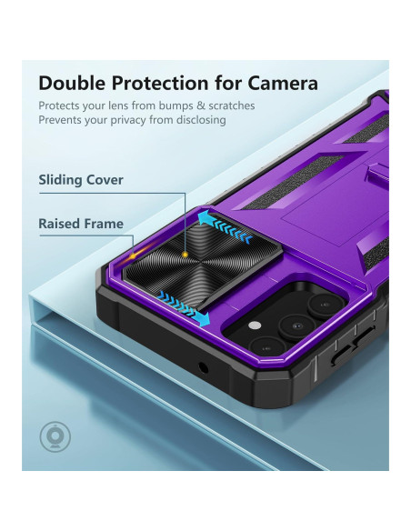 Funda FNTCASE para Samsung Galaxy A14-5G Resistente Púrpura Funda FNTCASE para Samsung Galaxy A14-5G Resistente Púrpura