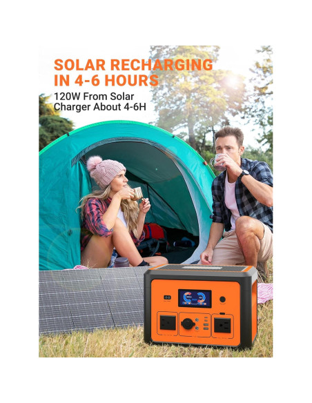 Generador Solar Portátil Tiexei PT01 665.6Wh 1800W UPS Bluetooth