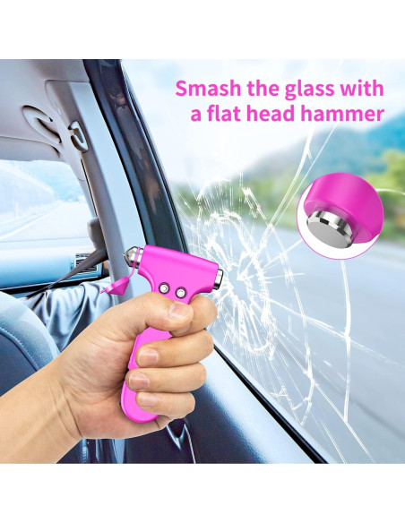 Martillo de Seguridad para Automóvil BSUXMAFG Rosa 3-en-1