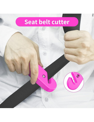 Martillo de Seguridad para Automóvil BSUXMAFG Rosa 3-en-1