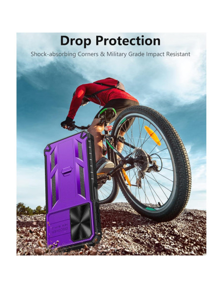 Funda FNTCASE para Samsung Galaxy A14-5G Resistente Púrpura Funda FNTCASE para Samsung Galaxy A14-5G Resistente Púrpura