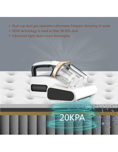 Aspiradora de Colchón Inalámbrica Bigtiger XCQ-1 20Kpa Portátil