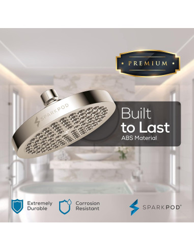 Cabezal de Ducha de Lluvia SparkPod 15.24 cm + Brazo 15.24 cm