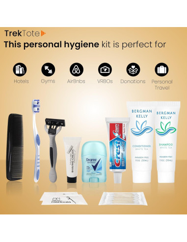 Kit de Aseo de Viaje Trektote - Set de 12 Piezas TSA