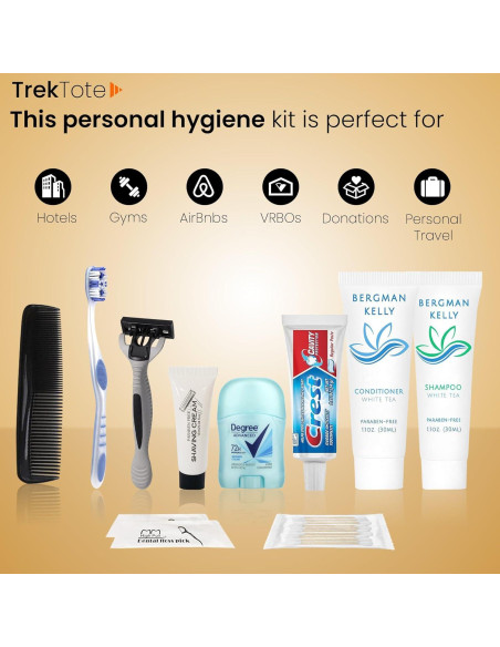 Kit de Aseo de Viaje Trektote - Set de 12 Piezas TSA Kit de Aseo de Viaje Trektote - Set de 12 Piezas TSA