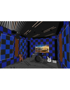 Paquete de 48 Paneles Acústicos 30x30 cm Espuma Insonorizante 2