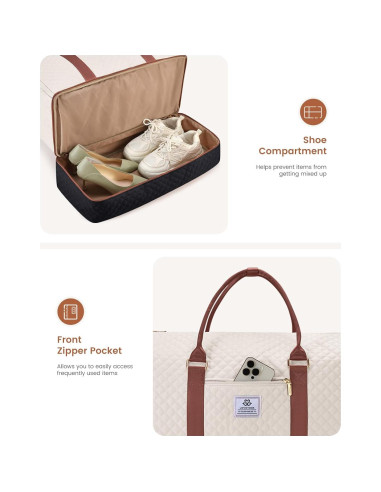 Bolsa de Ropa LOVEVOOK 2 en 1 para Mujeres Impermeable 53L