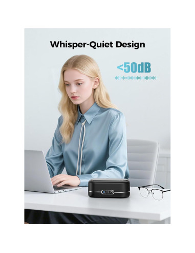 Limpiador Ultrasónico de Joyas Miorcols 12oz 48KHz Negro