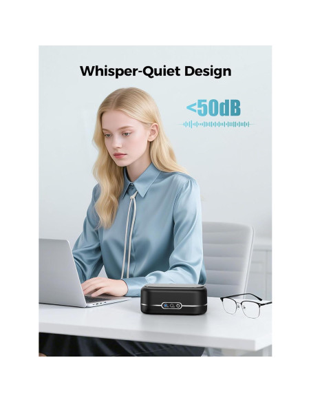 Limpiador Ultrasónico de Joyas Miorcols 12oz 48KHz Negro