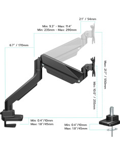 Soporte de Monitor ARES WING para Pantallas 13-49" Negro 2