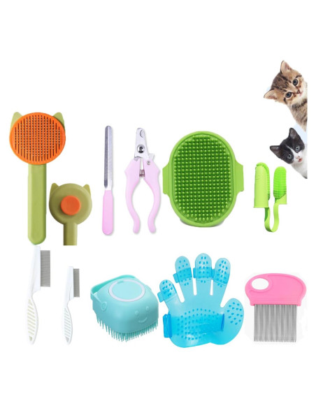 Kit de Aseo para Mascotas GEBER 10 Piezas Cepillo y Cortauñas Kit de Aseo para Mascotas GEBER 10 Piezas Cepillo y Cortauñas