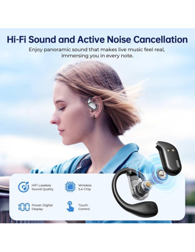 Auriculares de Traducción Bluetooth SENPUKI 144 Idiomas Negro