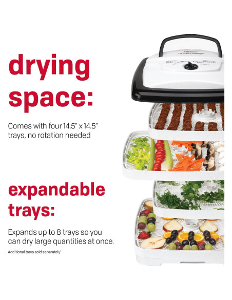 Deshidratador de Alimentos NESCO FD-80A 700W Blanco Cuadrado