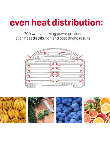 Deshidratador de Alimentos NESCO FD-80A 700W Blanco Cuadrado