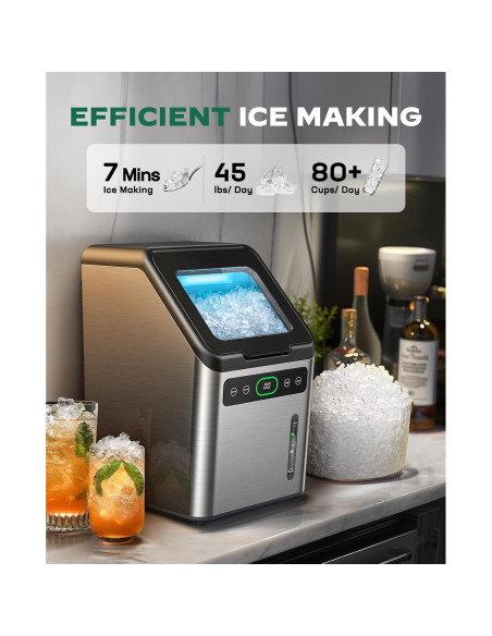 Fabricador de Hielo Nugget Totnz GF-IM30T, 20 kg/día, Autolimpieza