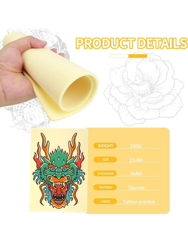 Kit de Práctica de Tatuaje TRIRITE 6 Piezas 30x21 cm