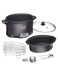 Ahumador Eléctrico Interior 2-en-1 Weston 6 Cuartos Negro