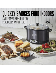Ahumador Eléctrico Interior 2-en-1 Weston 6 Cuartos Negro 2