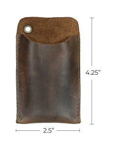 Funda de bolsillo EDC Hide & Drink en cuero marrón Bourbon 2